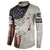 Walleye Fishing Button Sweatshirt American Flag Vintage Design and Custom Name Option - Wonder Print Shop