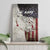 Walleye Fishing Canvas Wall Art American Flag Vintage Design and Custom Name Option - Wonder Print Shop