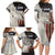 Walleye Fishing Family Matching Long Sleeve Bodycon Dress and Hawaiian Shirt American Flag Vintage Design and Custom Name Option - Wonder Print Shop