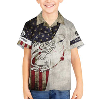 Walleye Fishing Hawaiian Shirt American Flag Vintage Design and Custom Name Option - Wonder Print Shop