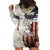 Walleye Fishing Hoodie Dress American Flag Vintage Design and Custom Name Option - Wonder Print Shop