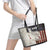 Walleye Fishing Leather Tote Bag American Flag Vintage Design and Custom Name Option - Wonder Print Shop
