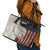 Walleye Fishing Leather Tote Bag American Flag Vintage Design and Custom Name Option - Wonder Print Shop