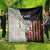 Walleye Fishing Quilt American Flag Vintage Design and Custom Name Option - Wonder Print Shop