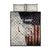Walleye Fishing Quilt Bed Set American Flag Vintage Design and Custom Name Option - Wonder Print Shop