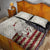 Walleye Fishing Quilt Bed Set American Flag Vintage Design and Custom Name Option - Wonder Print Shop
