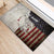Walleye Fishing Rubber Doormat American Flag Vintage Design and Custom Name Option - Wonder Print Shop