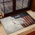 Walleye Fishing Rubber Doormat American Flag Vintage Design and Custom Name Option - Wonder Print Shop