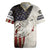 Walleye Fishing Rugby Jersey American Flag Vintage Design and Custom Name Option - Wonder Print Shop