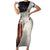 Walleye Fishing Short Sleeve Bodycon Dress American Flag Vintage Design and Custom Name Option - Wonder Print Shop
