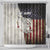 Walleye Fishing Shower Curtain American Flag Vintage Design and Custom Name Option - Wonder Print Shop