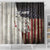 Walleye Fishing Shower Curtain American Flag Vintage Design and Custom Name Option - Wonder Print Shop