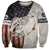Walleye Fishing Sweatshirt American Flag Vintage Design and Custom Name Option - Wonder Print Shop