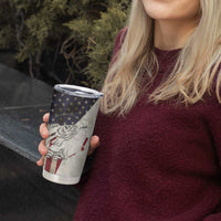 Walleye Fishing Tumbler Cup American Flag Vintage Design and Custom Name Option - Wonder Print Shop