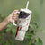 Walleye Fishing Tumbler With Handle American Flag Vintage Design and Custom Name Option - Wonder Print Shop