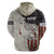 Walleye Fishing Zip Hoodie American Flag Vintage Design and Custom Name Option - Wonder Print Shop