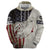 Walleye Fishing Zip Hoodie American Flag Vintage Design and Custom Name Option - Wonder Print Shop