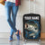 Striped Bass Jumping Luggage Cover Blue Splash Graphic and Custom Name Design - Wonder Print Shop