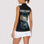 Striped Bass Jumping Women Sleeveless Polo Shirt Blue Splash Graphic and Custom Name Design - Wonder Print Shop