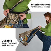 Redfish Splashing in Marsh Grass Grocery Bag Custom Name and Nature Background Design - Wonder Print Shop