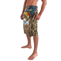 Redfish Splashing in Marsh Grass Lavalava Custom Name and Nature Background Design - Wonder Print Shop