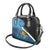 Largemouth Bass Fishing Underwater Graphic Shoulder Handbag Mountain Silhouette and Custom Name Design - Wonder Print Shop