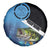 Largemouth Bass Fishing Underwater Graphic Spare Tire Cover Mountain Silhouette and Custom Name Design - Wonder Print Shop