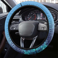 Largemouth Bass Fishing Underwater Graphic Steering Wheel Cover Mountain Silhouette and Name Design - Wonder Print Shop