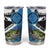 Largemouth Bass Fishing Underwater Graphic Tumbler Cup Mountain Silhouette and Custom Name Design - Wonder Print Shop