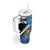 Largemouth Bass Fishing Underwater Graphic Tumbler With Handle Mountain Silhouette and Custom Name Design - Wonder Print Shop