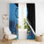 Largemouth Bass Fishing Underwater Graphic Window Curtain Mountain Silhouette and Custom Name Design - Wonder Print Shop