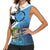 Largemouth Bass Fishing Underwater Graphic Women Sleeveless Polo Shirt Mountain Silhouette and Custom Name Design - Wonder Print Shop
