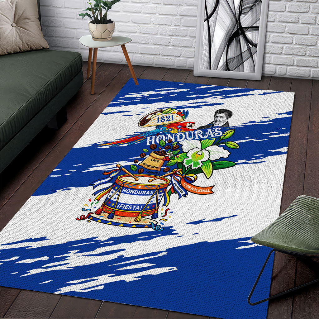 Honduras Independence Day Area Rug Honduran Cultural Heritage Patriotic Symbols Vibrant