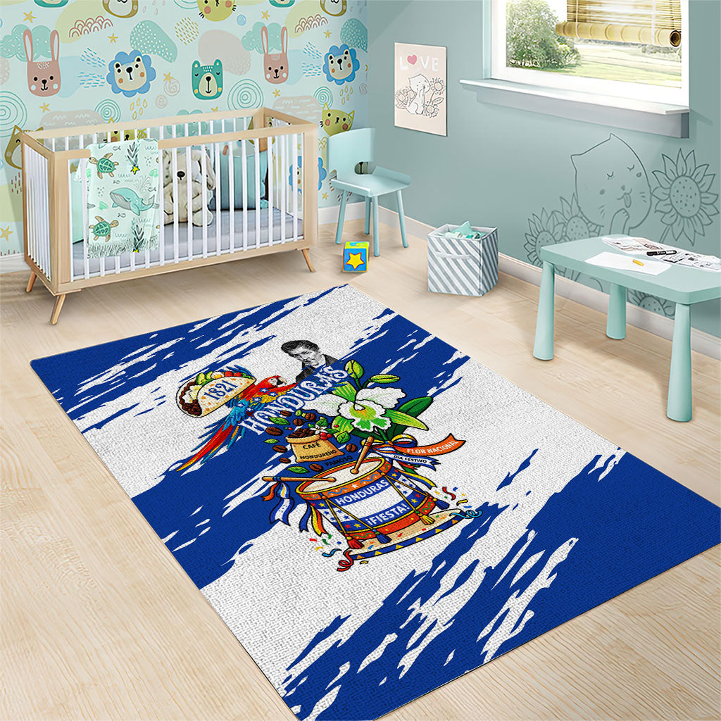 Honduras Independence Day Area Rug Honduran Cultural Heritage Patriotic Symbols Vibrant
