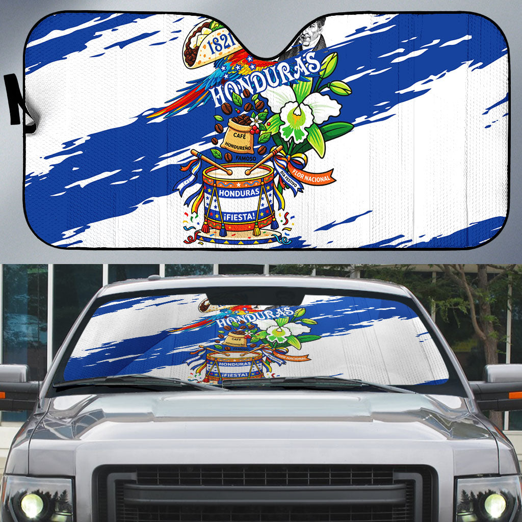 Honduras Independence Day Auto Sun Shade Honduran Cultural Heritage Patriotic Symbols Vibrant
