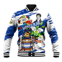 Honduras Independence Day Baseball Jacket Honduran Cultural Heritage Patriotic Symbols Vibrant