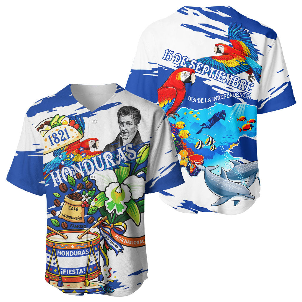 Honduras Independence Day Baseball Jersey Honduran Cultural Heritage Patriotic Symbols Vibrant
