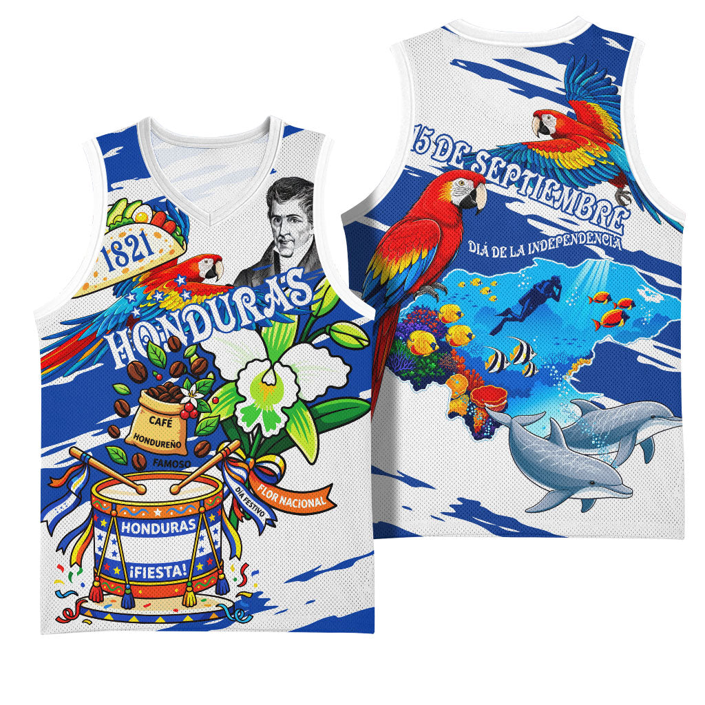 Honduras Independence Day Basketball Jersey Honduran Cultural Heritage Patriotic Symbols Vibrant