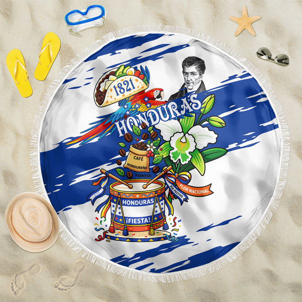 Honduras Independence Day Beach Blanket Honduran Cultural Heritage Patriotic Symbols Vibrant