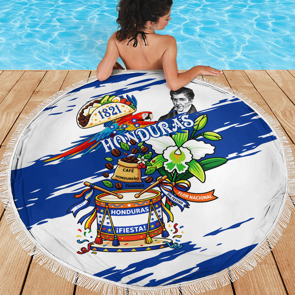 Honduras Independence Day Beach Blanket Honduran Cultural Heritage Patriotic Symbols Vibrant
