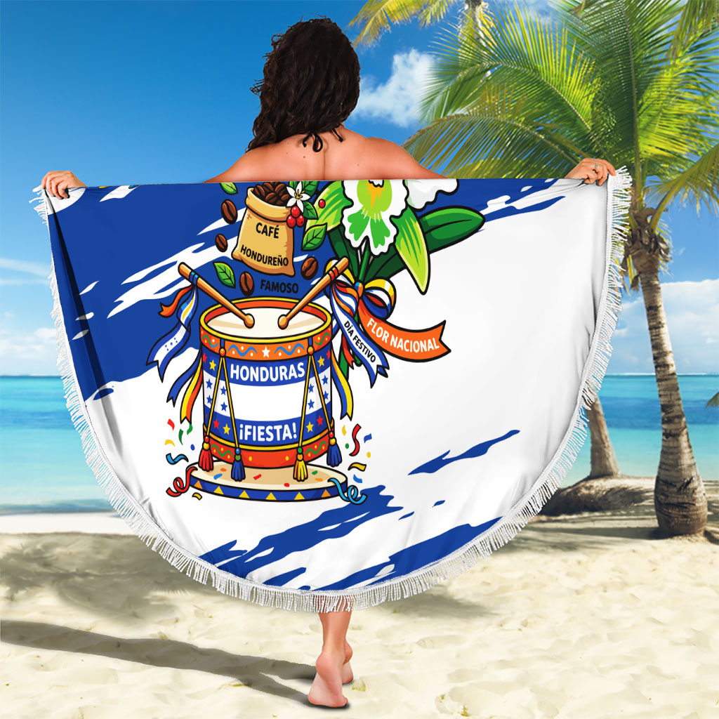 Honduras Independence Day Beach Blanket Honduran Cultural Heritage Patriotic Symbols Vibrant