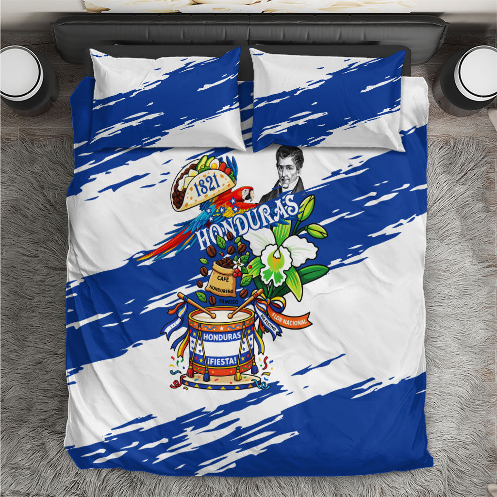 Honduras Independence Day Bedding Set Honduran Cultural Heritage Patriotic Symbols Vibrant