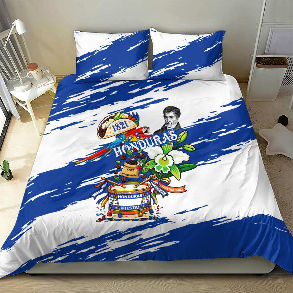 Honduras Independence Day Bedding Set Honduran Cultural Heritage Patriotic Symbols Vibrant