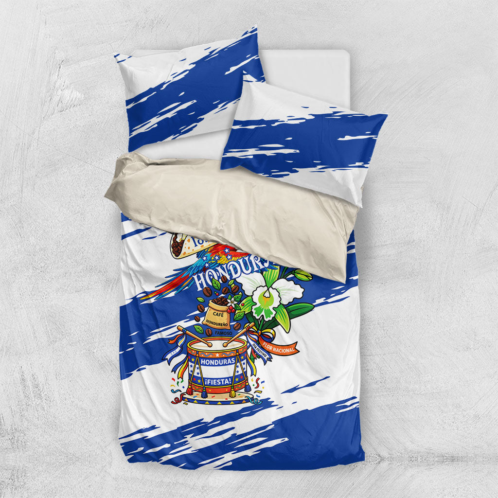 Honduras Independence Day Bedding Set Honduran Cultural Heritage Patriotic Symbols Vibrant