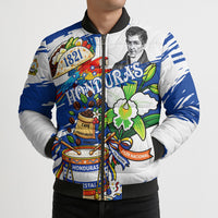 Honduras Independence Day Bomber Puffer Jacket Honduran Cultural Heritage Patriotic Symbols Vibrant