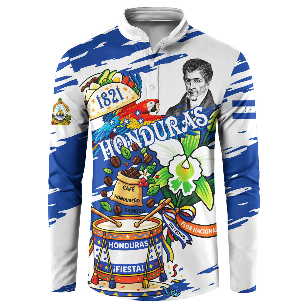 Honduras Independence Day Button Sweatshirt Honduran Cultural Heritage Patriotic Symbols Vibrant