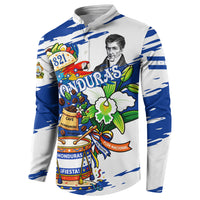 Honduras Independence Day Button Sweatshirt Honduran Cultural Heritage Patriotic Symbols Vibrant