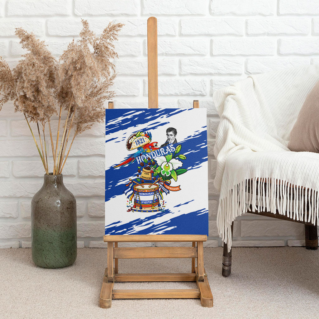 Honduras Independence Day Canvas Wall Art Honduran Cultural Heritage Patriotic Symbols Vibrant