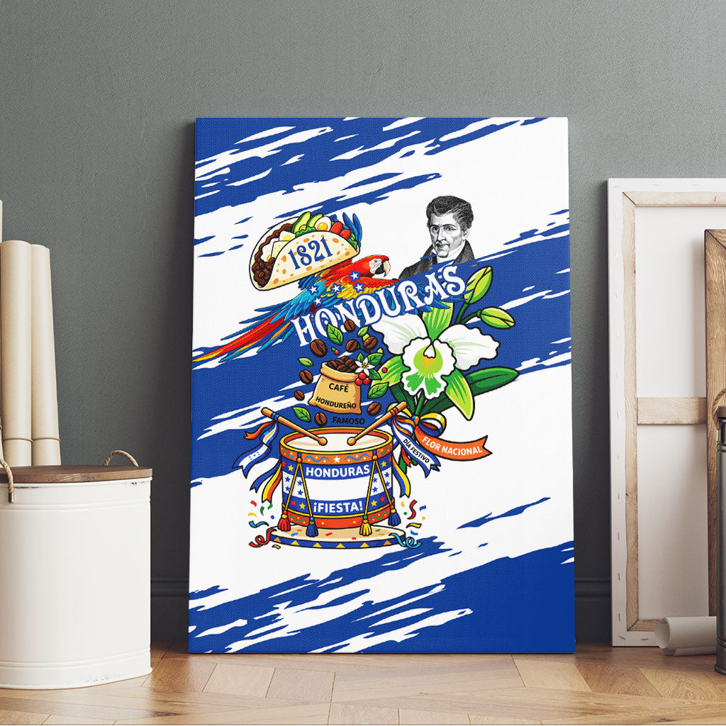 Honduras Independence Day Canvas Wall Art Honduran Cultural Heritage Patriotic Symbols Vibrant