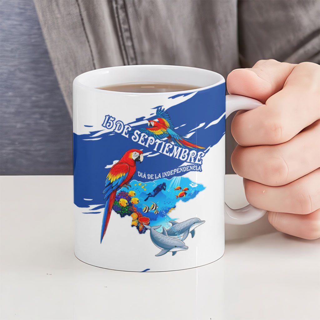 Honduras Independence Day Ceramic Mug Honduran Cultural Heritage Patriotic Symbols Vibrant